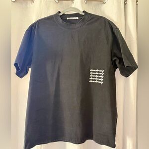 Alexander Wang Black Tee with White Logo
